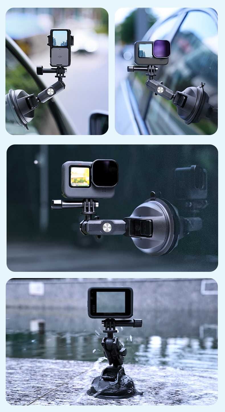 Uchwyt przyssawka Telesin do GoPro DJI Action Insta 360