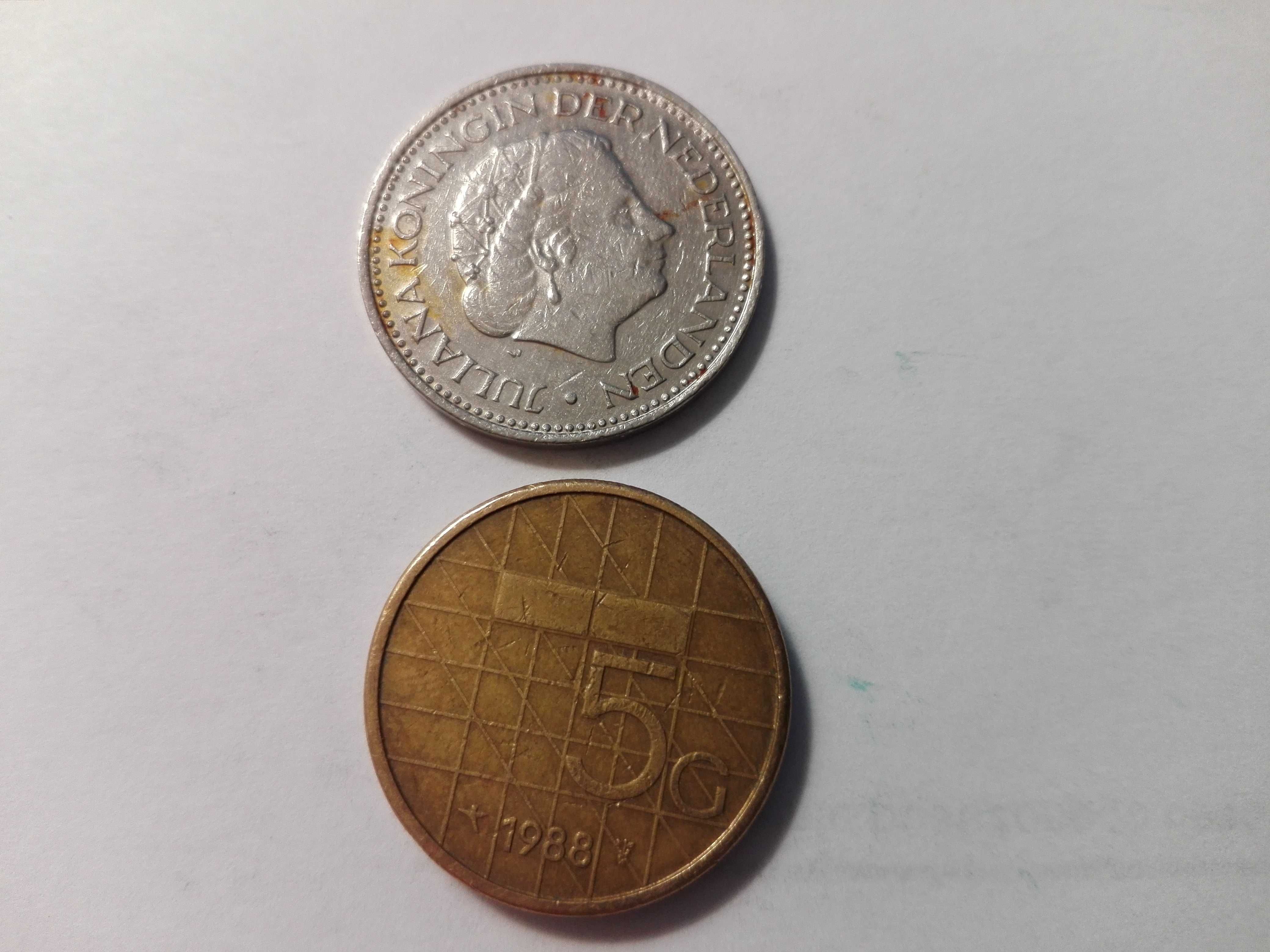 Holandia  2½ guldena srebro, 1 i 5 guldenów, 10 centów