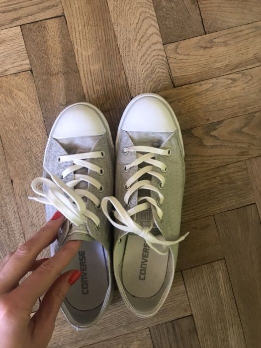 Trampki Converse krótkie 7 szare srebrne 40 oryginalne 39