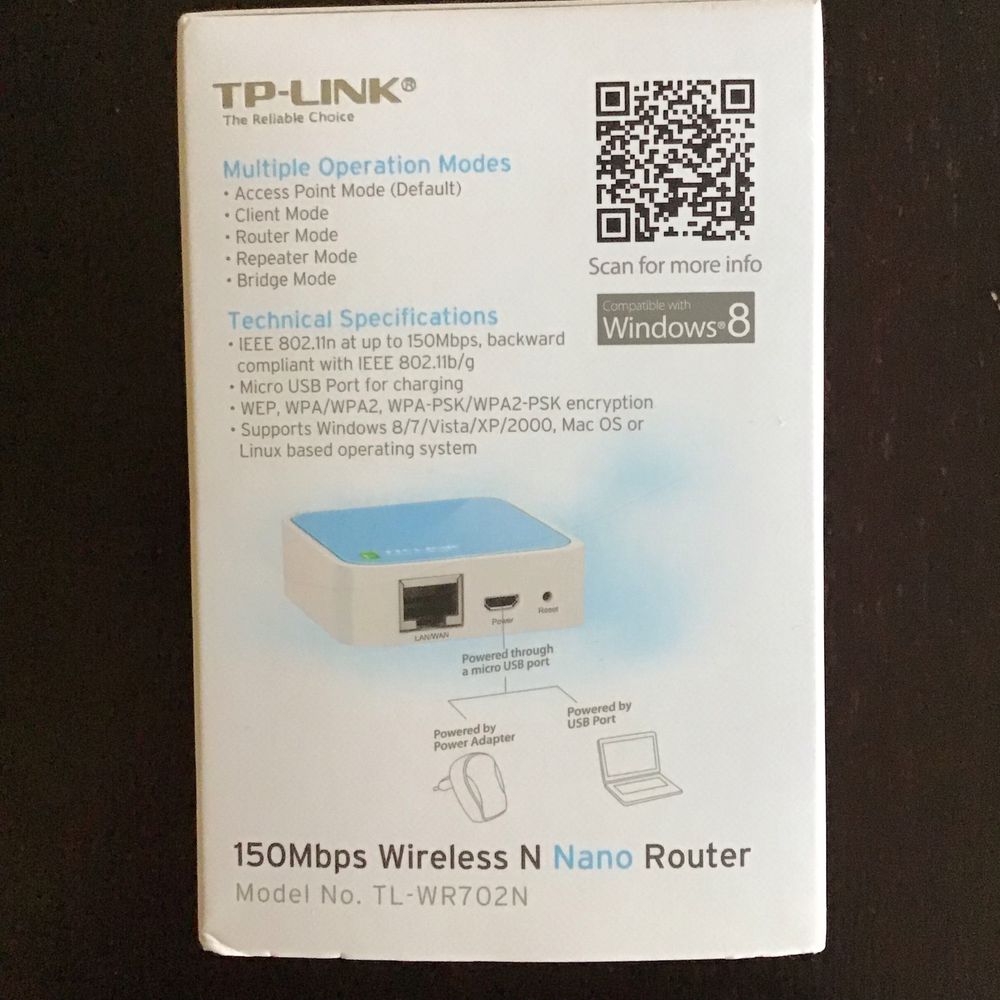 Nano router TP-Link model TL-WR702N