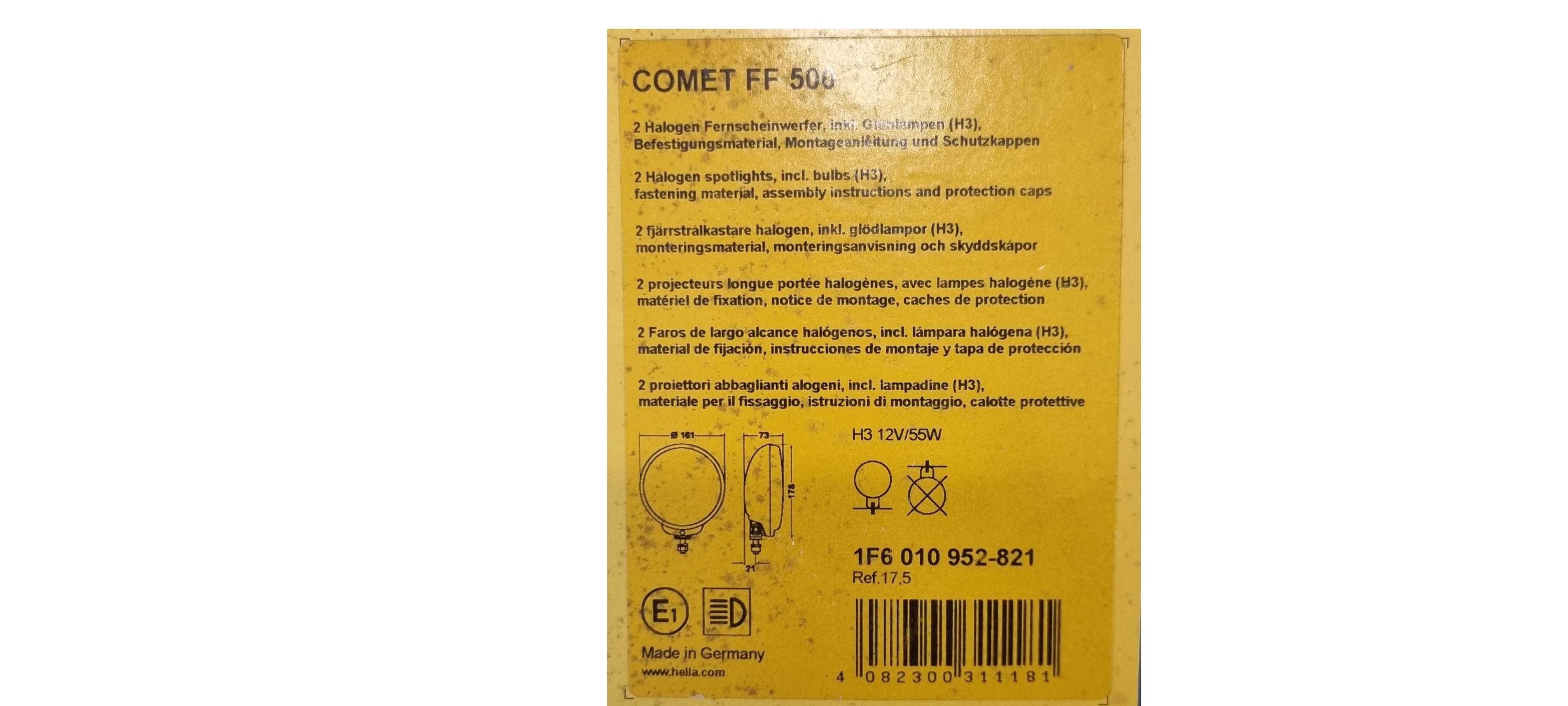Reflektory dalekosiężne Hella Comet FF 500 (komplet, 2szt.)