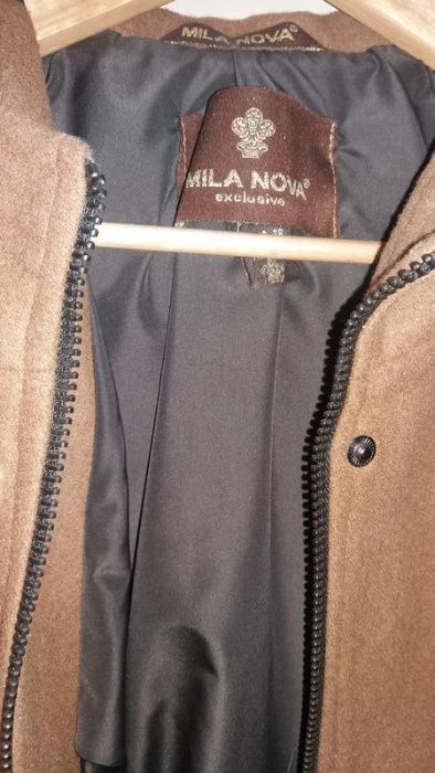 Пальто Mila Nova темно-бежевое с шерстью и кашемиром. 38/44/s