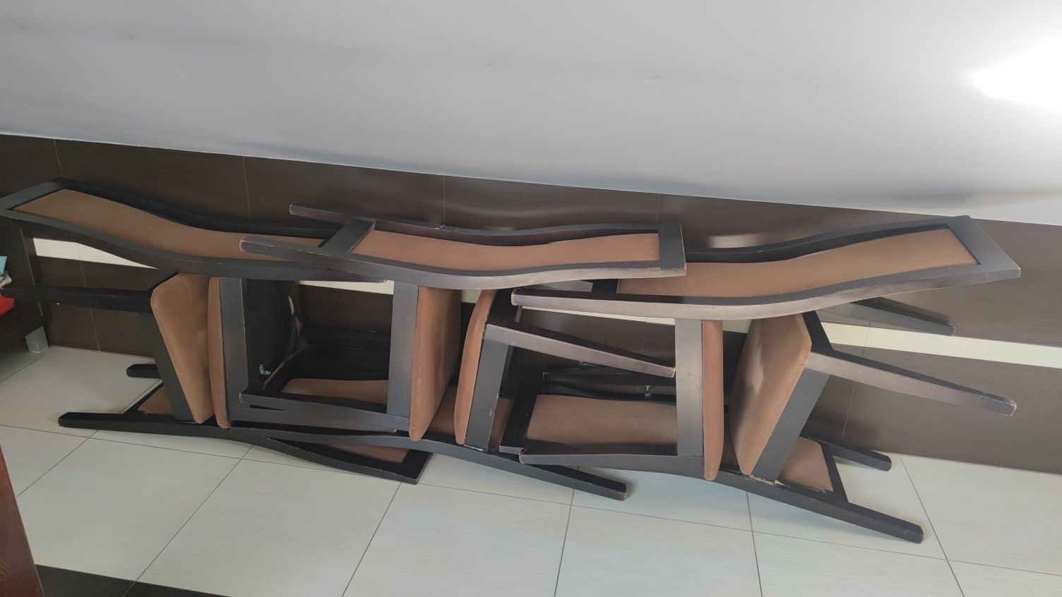 Stół rozkładany 100x358 + 6 krzeseł