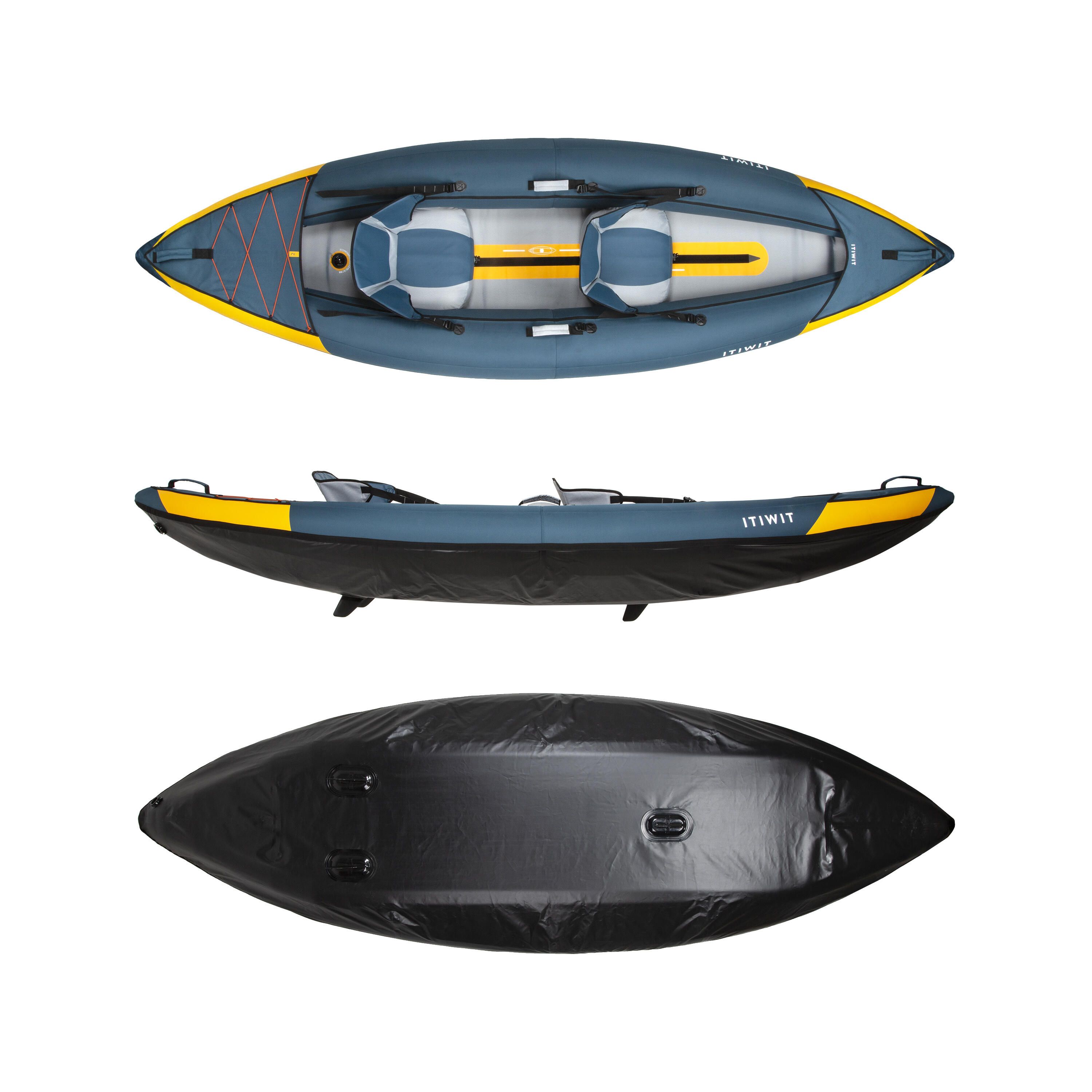 Canoa kayak insuflável de passeio 1/2 lugares