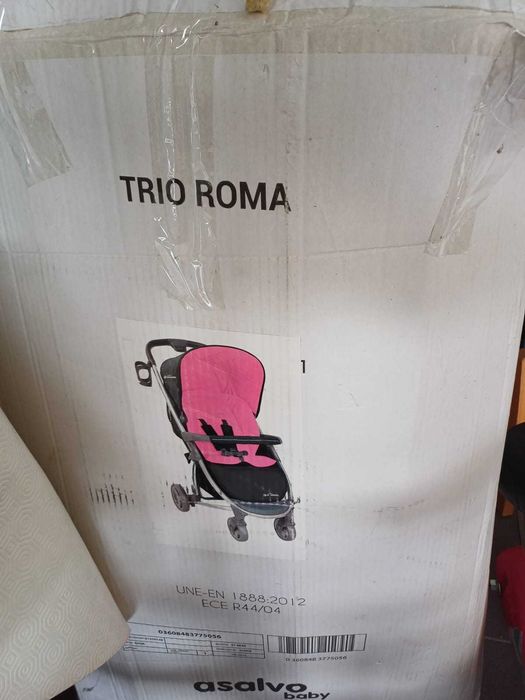 Trio Roma Asalvo carrinho alcofa e ovo