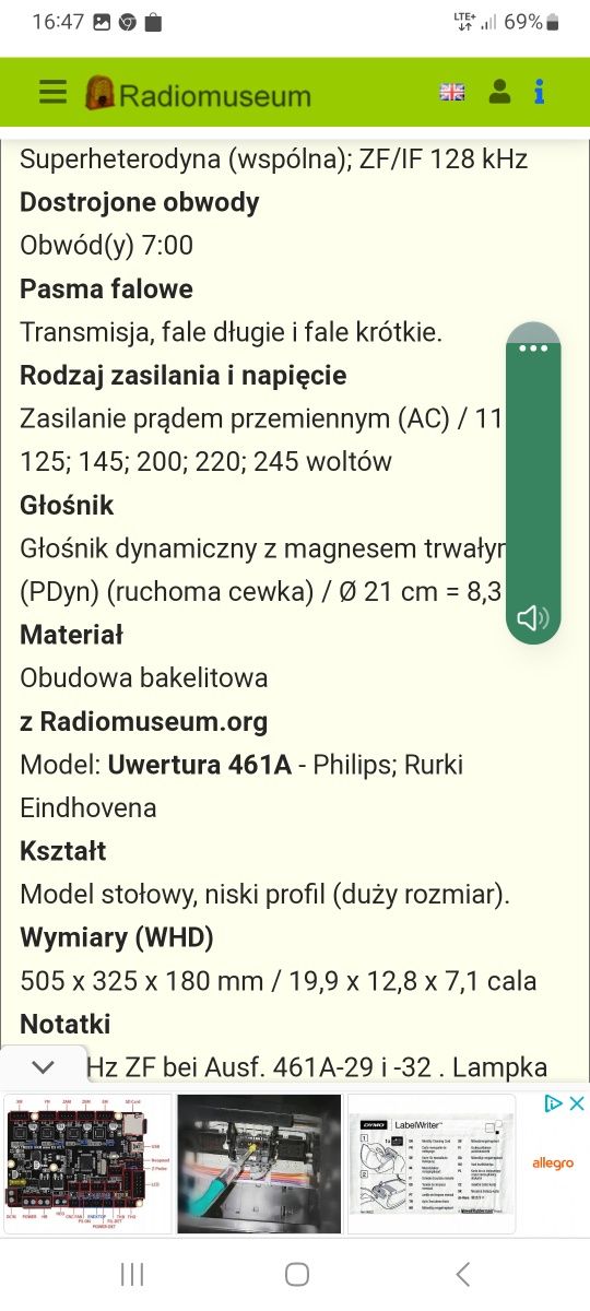 Sprzedam stare radio Philipsa rok 1937