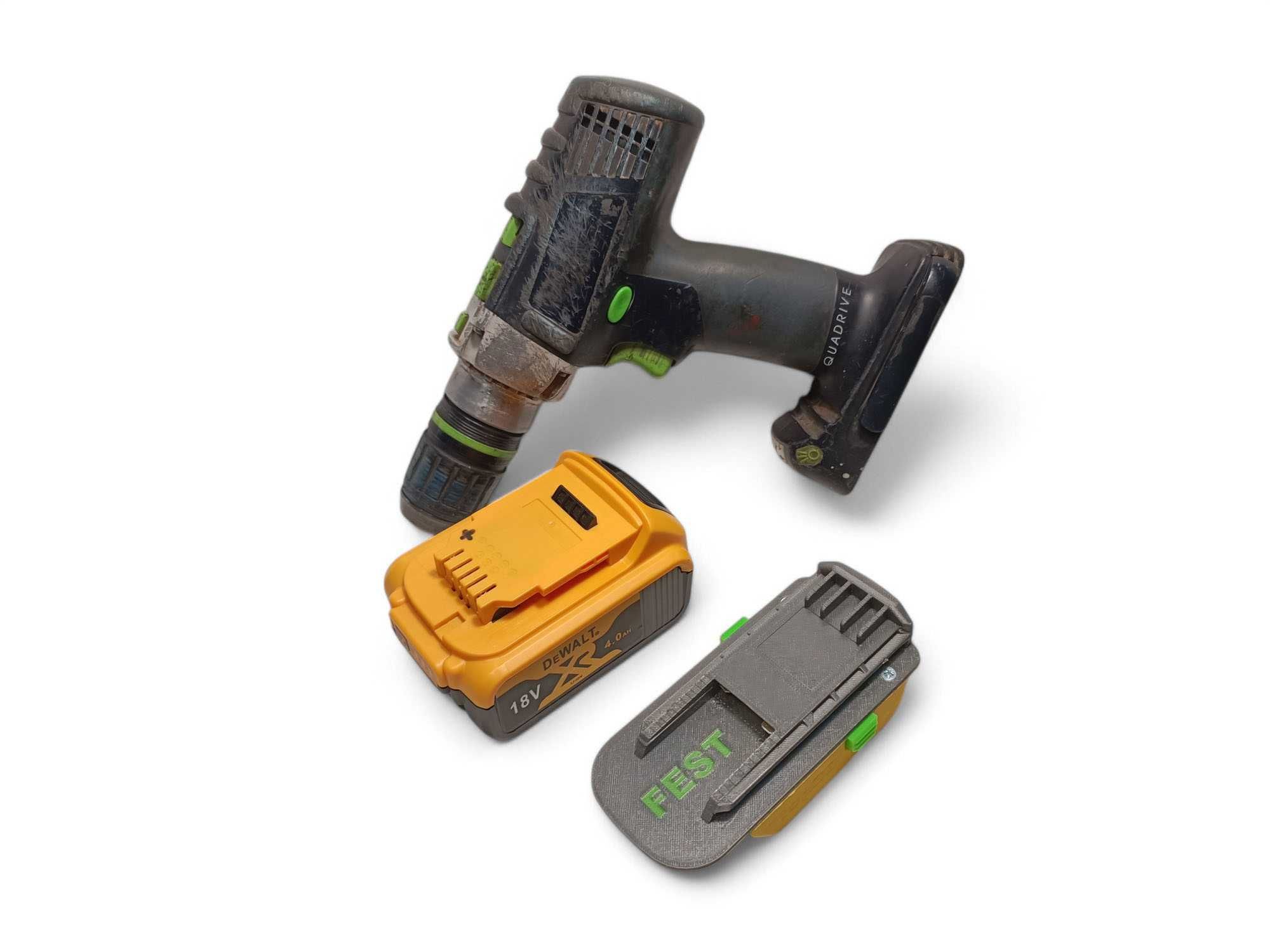 Adapter narzędzi Festool na baterie Dewalt XR