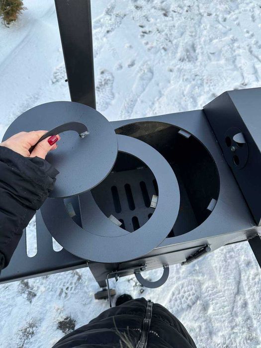 Мангал з пічкою під казан метал 4 мм на 8 шампурів ПОСИЛЕНИЙ