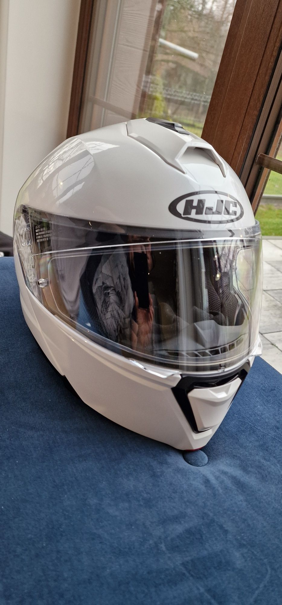 Kask motocyklowy HJC I90 plus rękawiczki motocyklowe