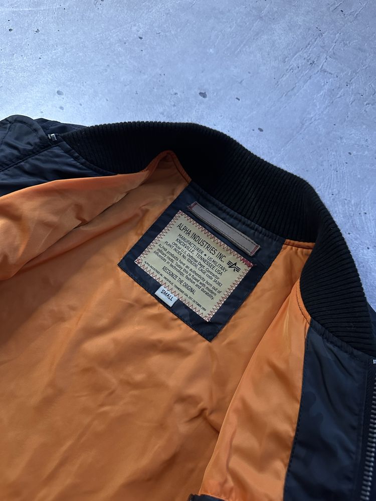 Alpha industries ma-1 nylon camo bomber чоловічий бомбер альфа