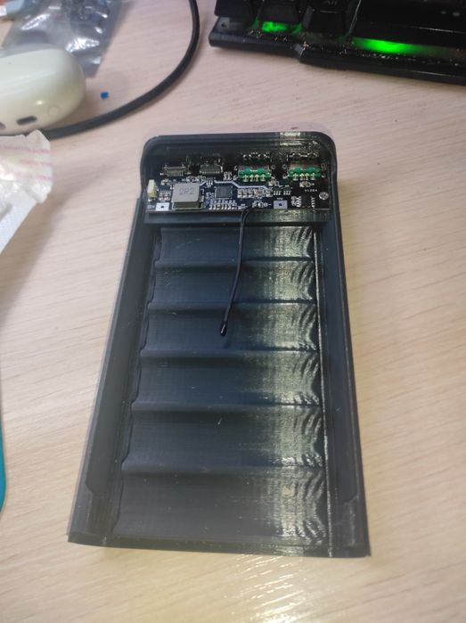 Повербанк Power Bank модуль Dual USB Type-C LED 22.5W, 100W 21700