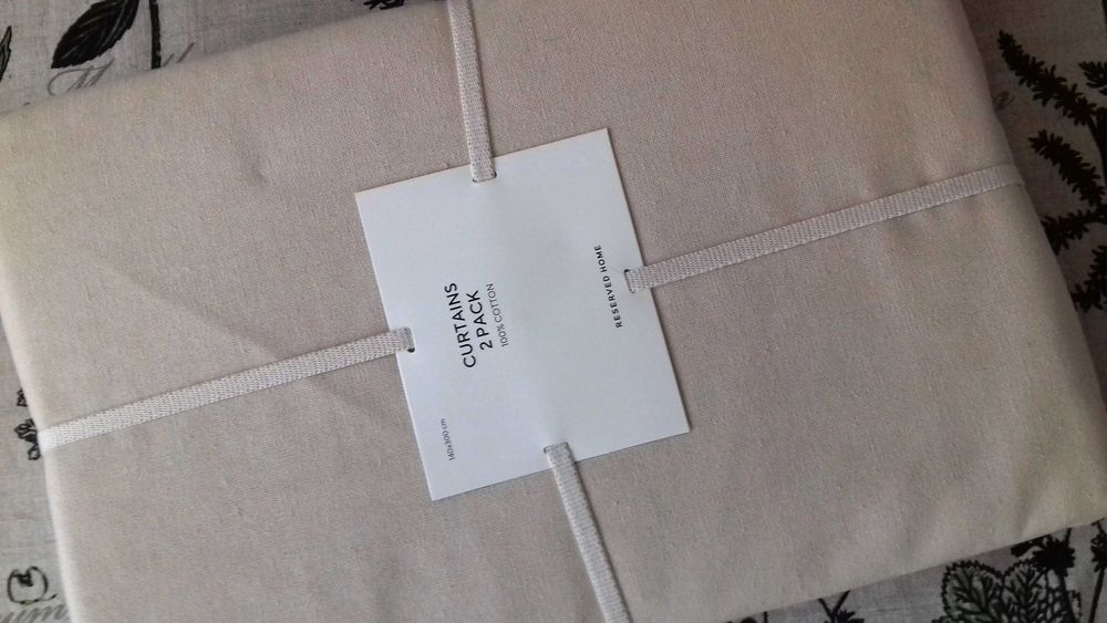 Zasłony płócienne w stylu boho bawełna 100% beżowe