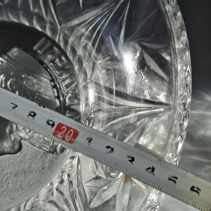 Talerz kryształowy z motywem Papierza