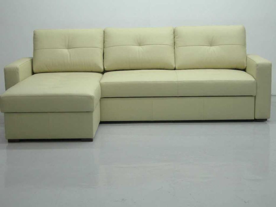 FAB 1100 beżowa skóra naturalna narożnik, rogówka kanapa sofa spanie