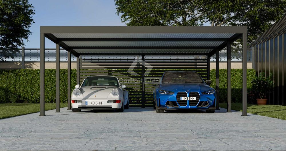 CarPort PREMIUM - wiata samochodowa 6x5,5 - antracyt  CP107