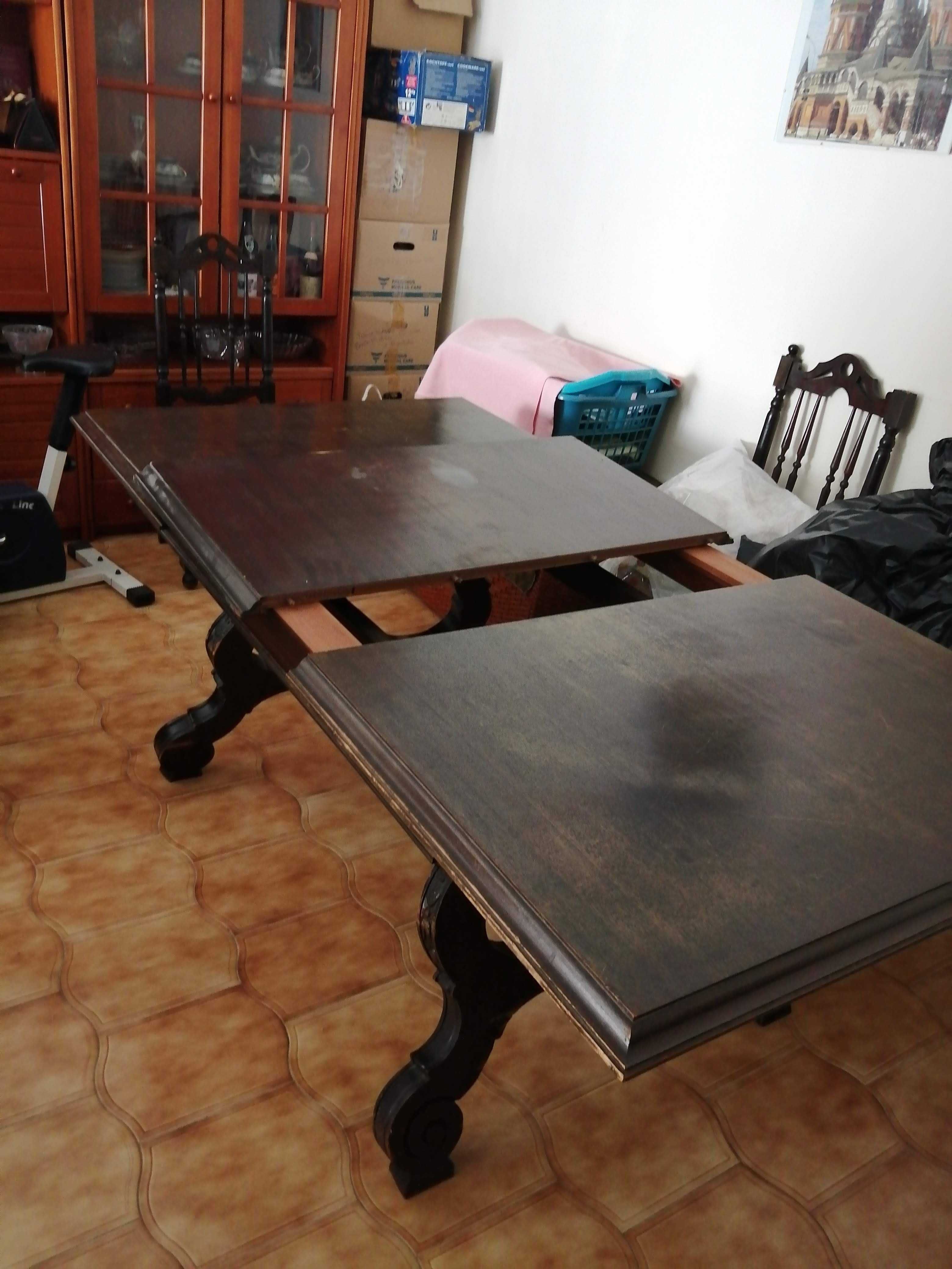 Mesa de jantar extensível 6 a 8 lugares