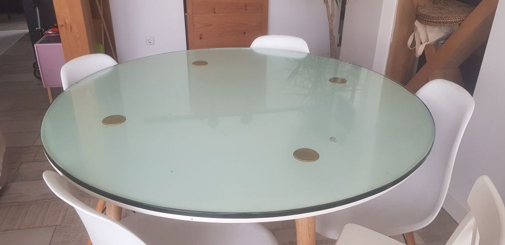 Tampo de mesa de vidro
