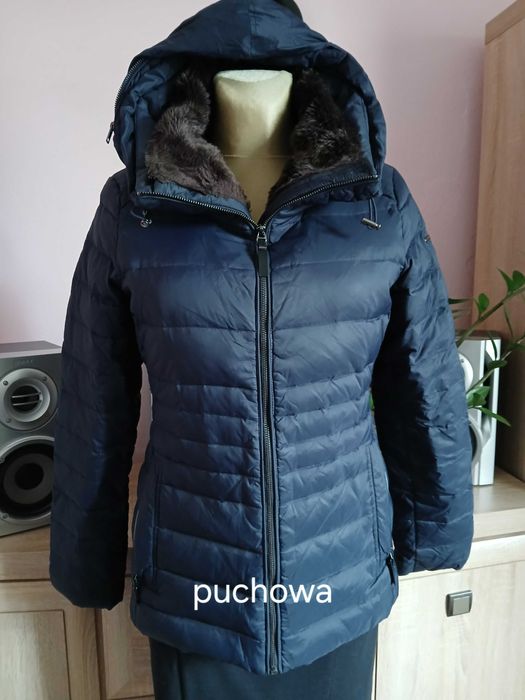 Esprit Kurtka puchowa r.M z kapturem dluzsza do uda