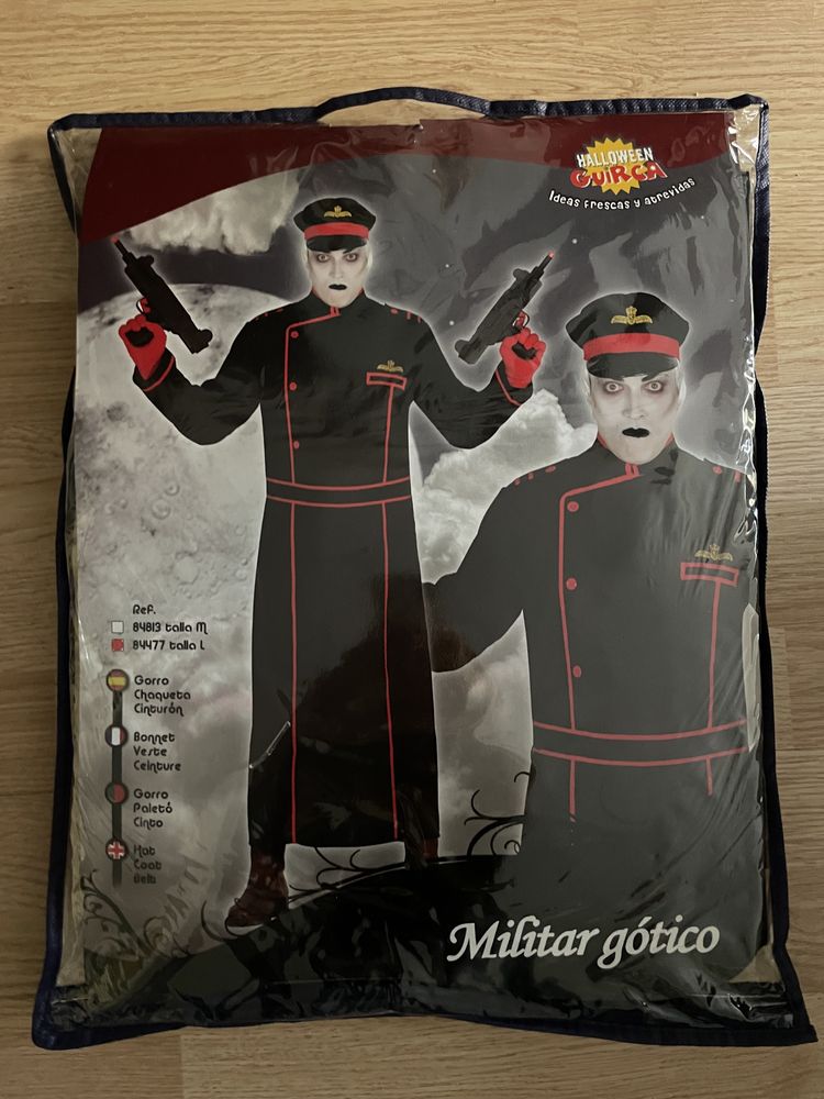 Strój gotycki żołnierz żołnierza halloween L