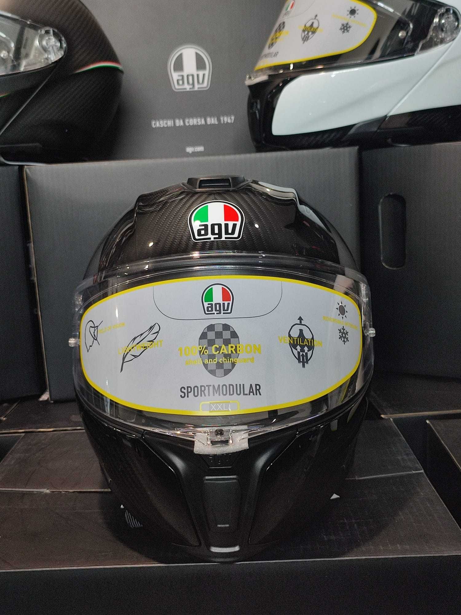 Kask AGV Sportmodular Glossy CARBON 'M 'XXL raty 0%/zwrot/fv