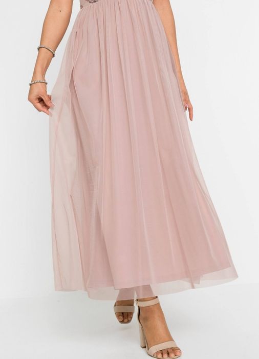 Wyprzedaż 2 sukienka 42 44 cekiny maxi wesele  druhna mama młodej młod