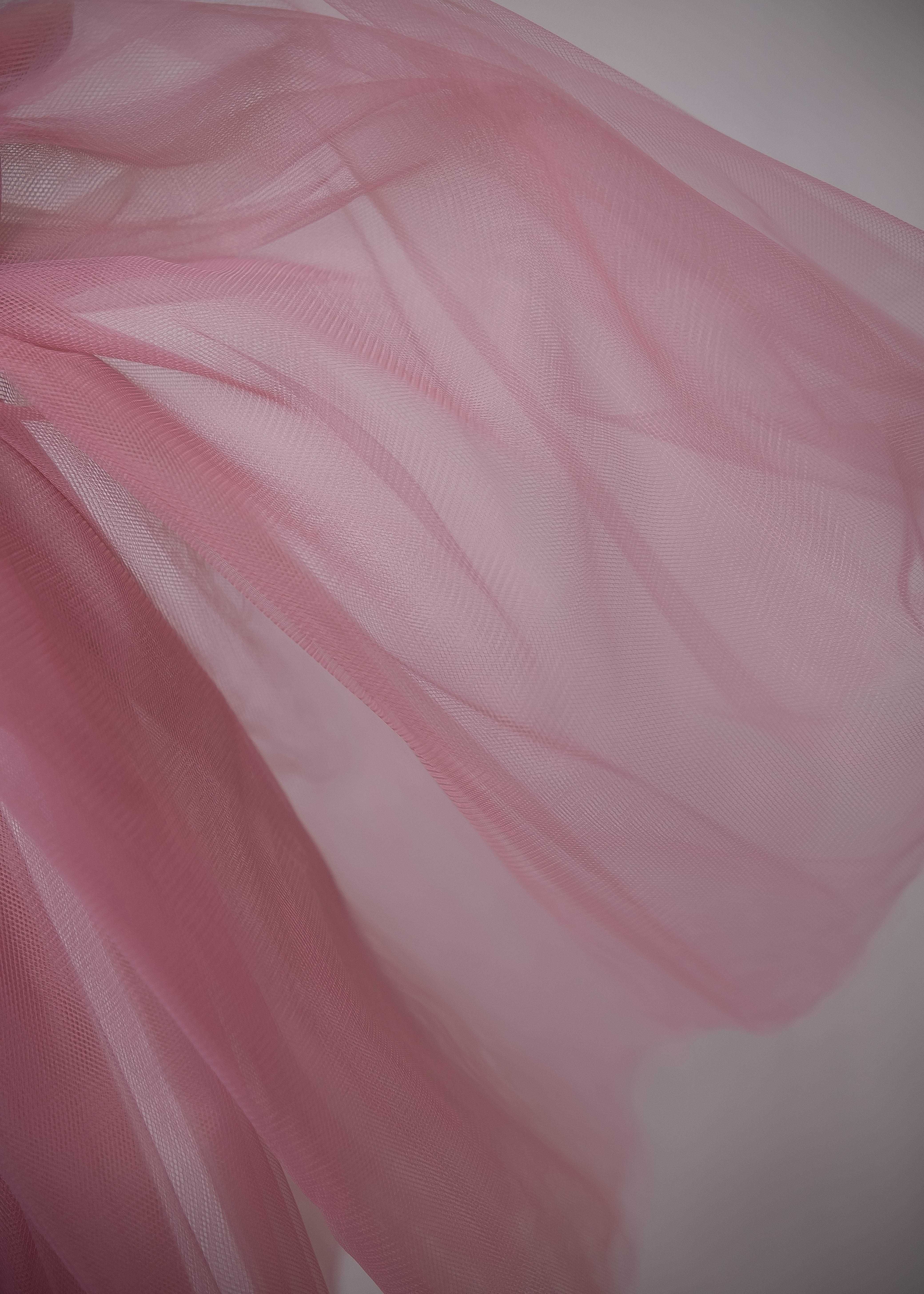 Świetna jakość miękki tiul sukienkowy welonowy różowy różne kolory