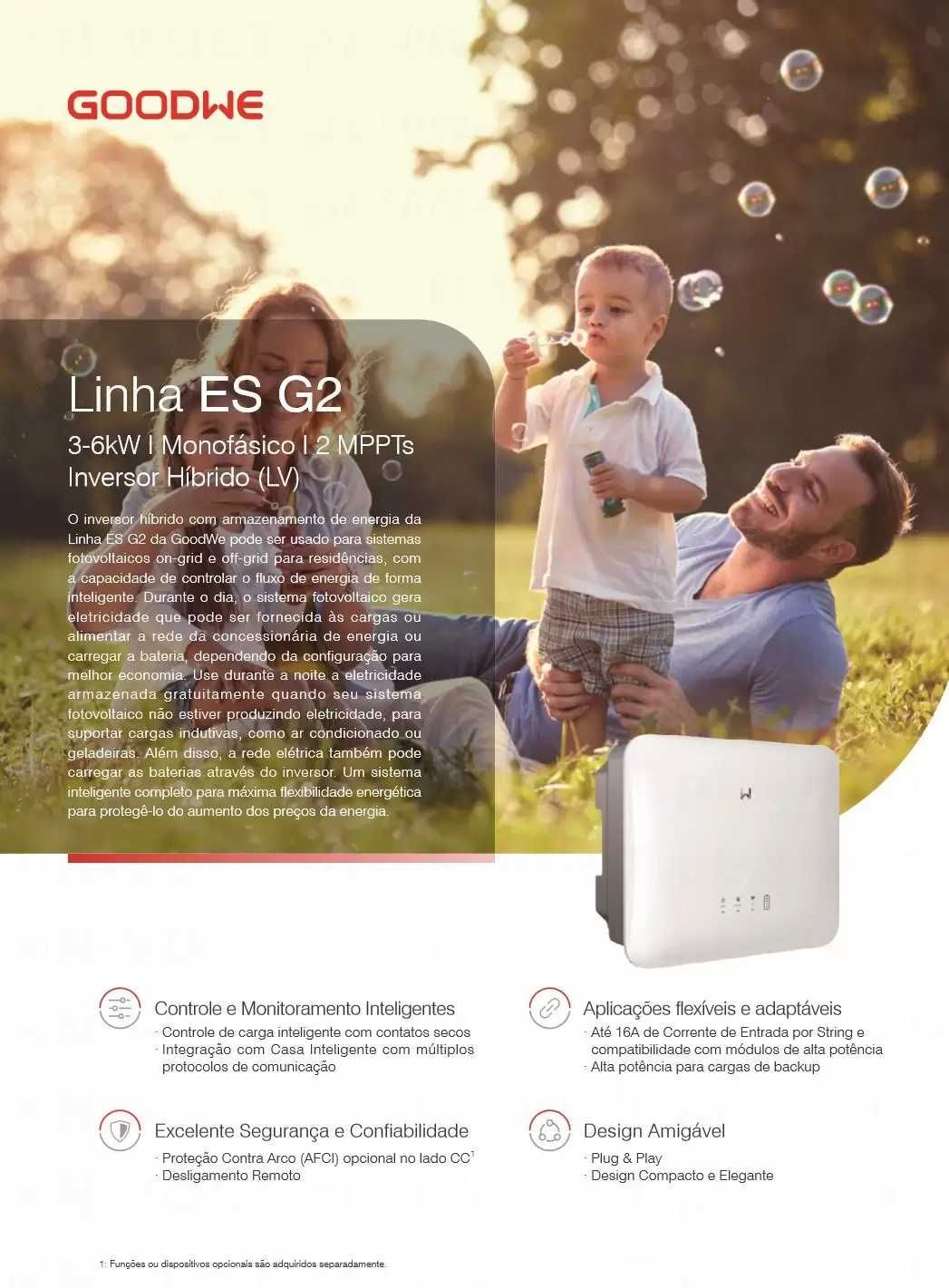 Novidade Inversor Solar Híbrido GoodWe 6KW ES G2 inclui Meter