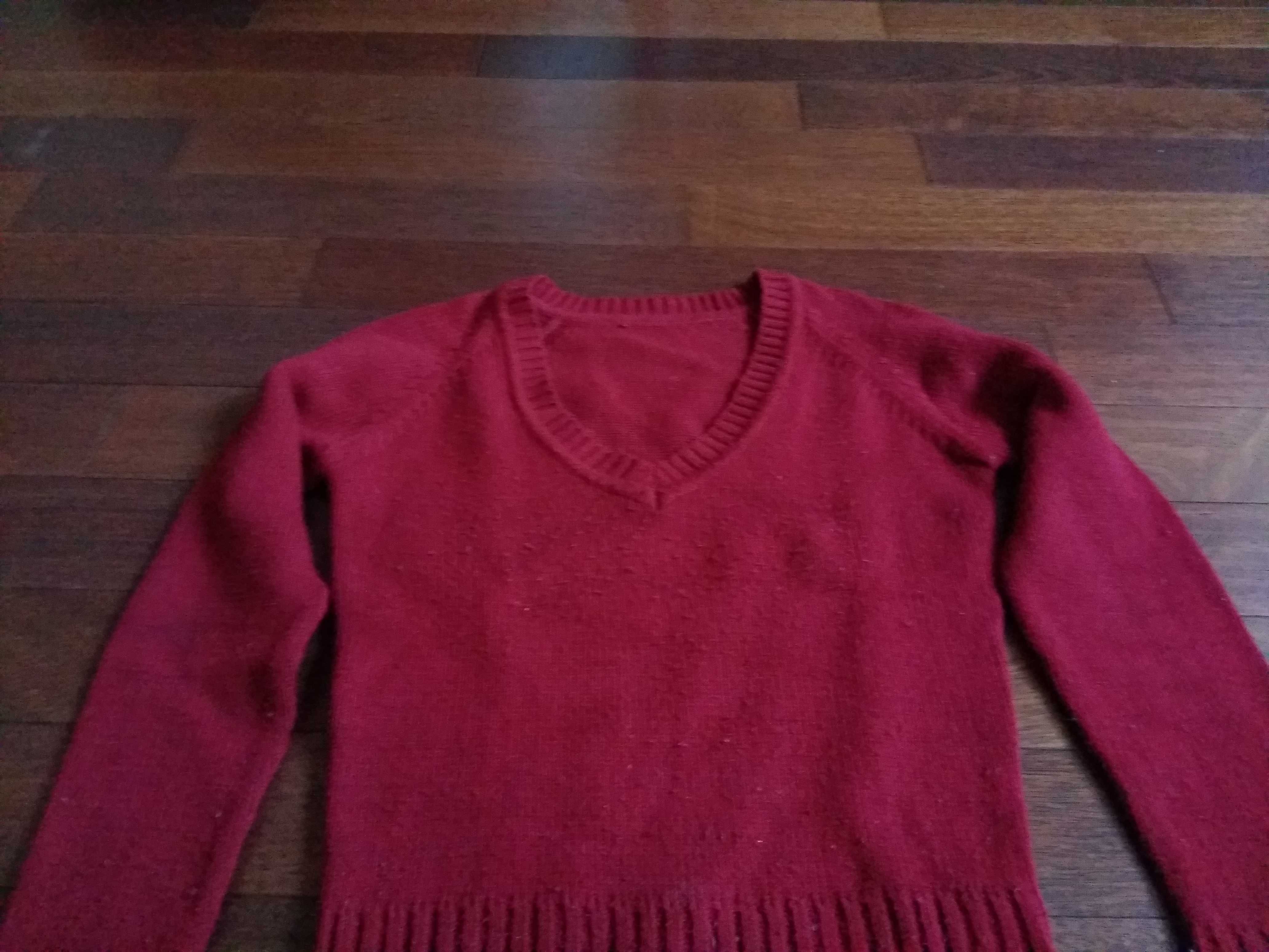 Sweter sweterek bordowy s 36