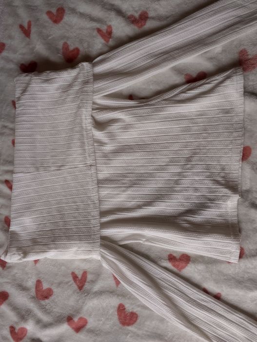 Y2K білий реглан лонгслів без плечей