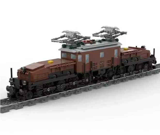 Конструктор коричневий Локомотив Крокодил сумісний з Lego 1271 деталь