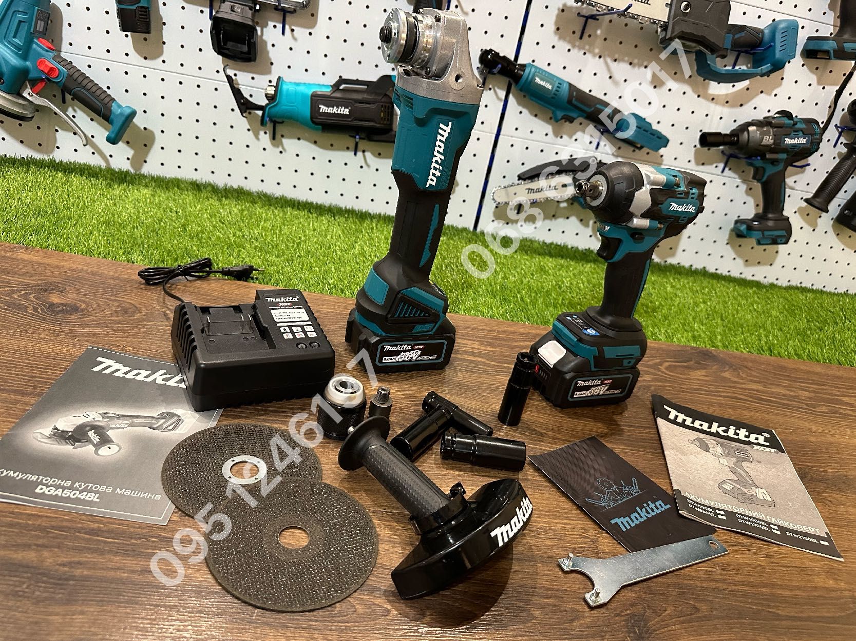 Набор 2/1 Makita Болгарка DGA511BL + Гайковерт DTW500BL с акб 36V 8Ah