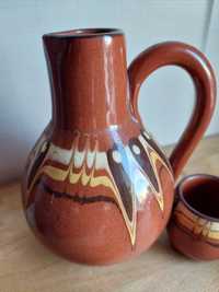 Ceramika bułgarski styl dzbanuszek + kieliszki