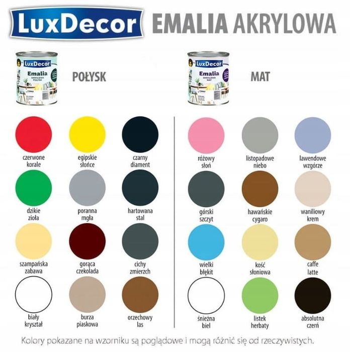 Emalia Luxdecor Poranna Mgła 0,40 l akrylowa szybkoschnąca połysk (20)