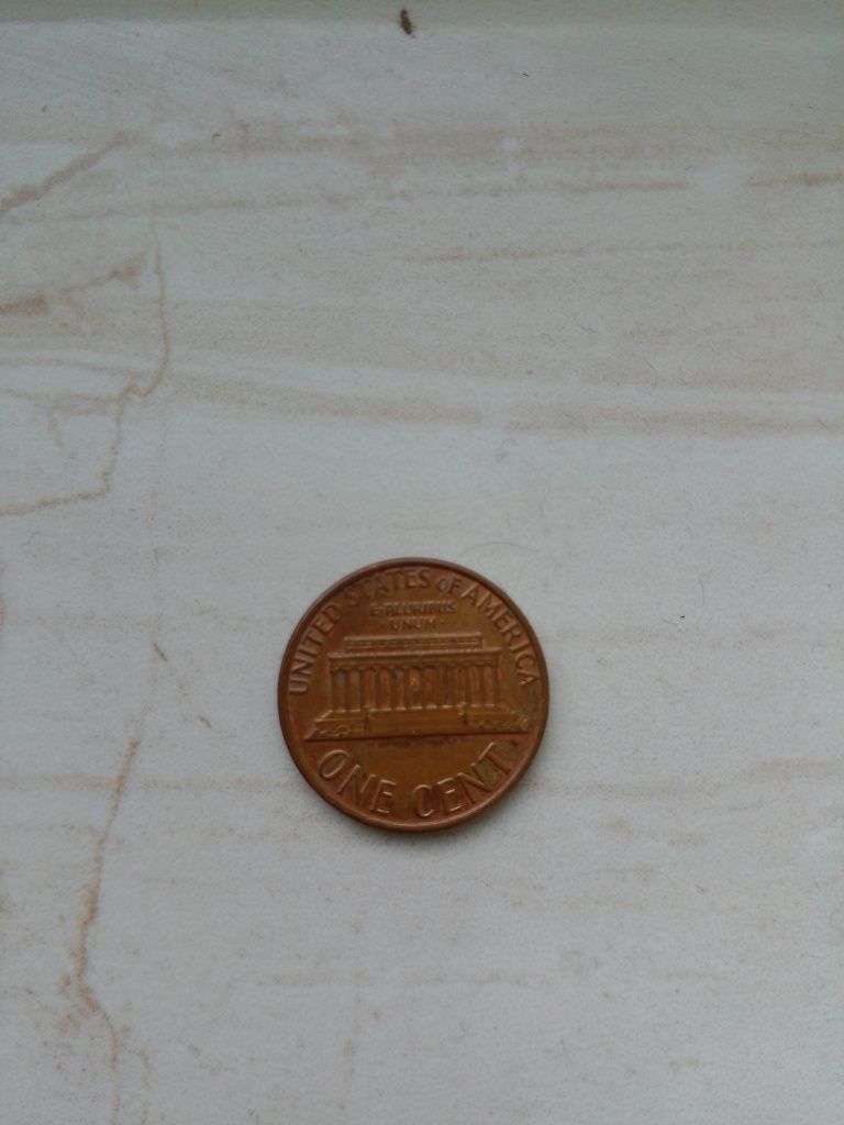 Монета 1 цент США 1979 перевертыш
