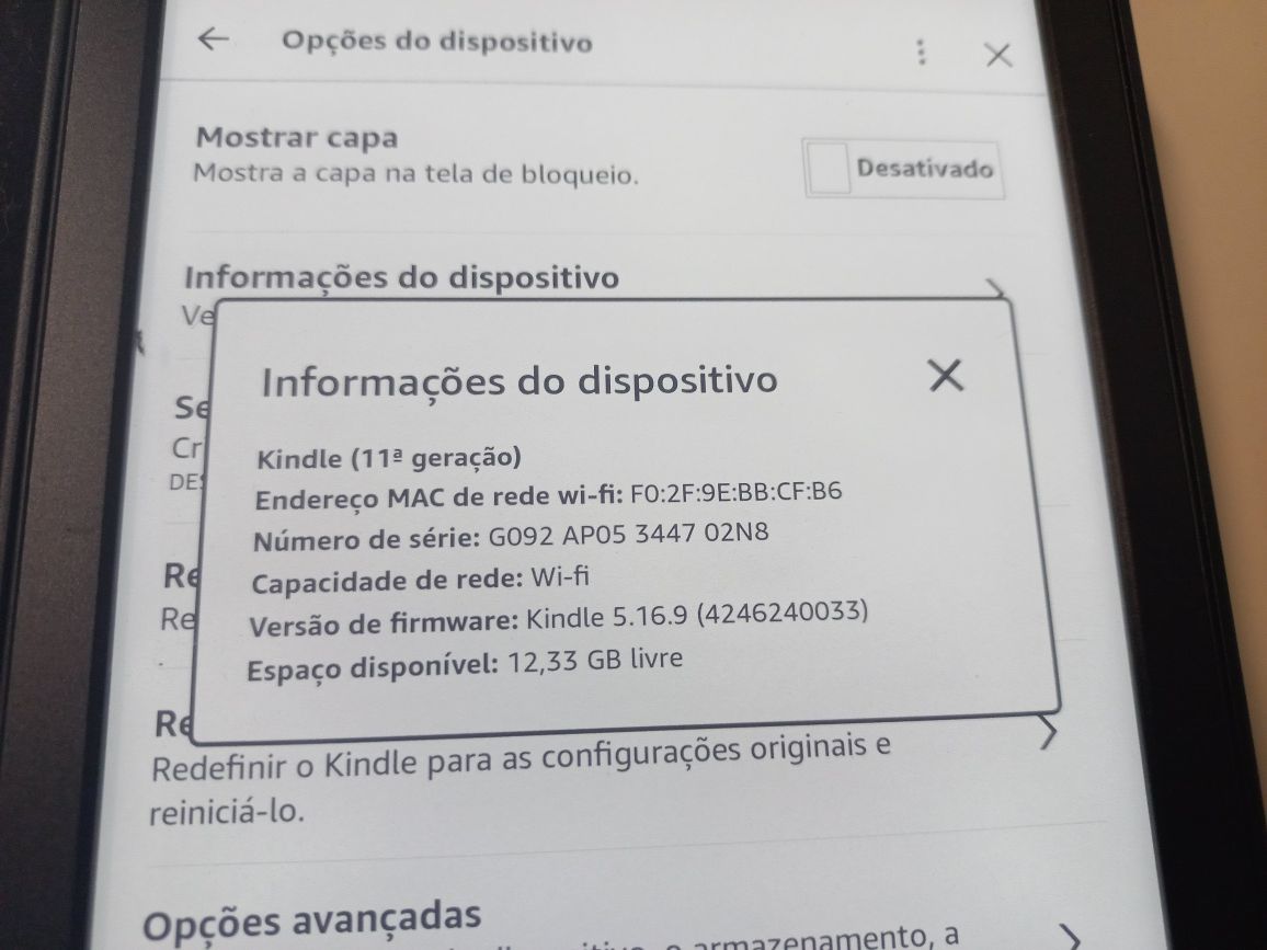 Kindle 11 geracao (como novo)