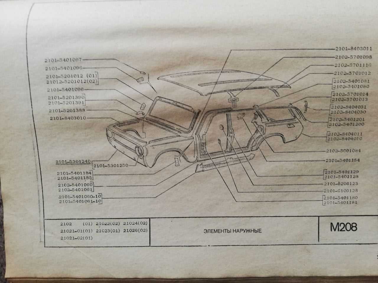 Книга ВАЗ-2101, 2102, 21011 и модификаций. Каталог запасных частей
