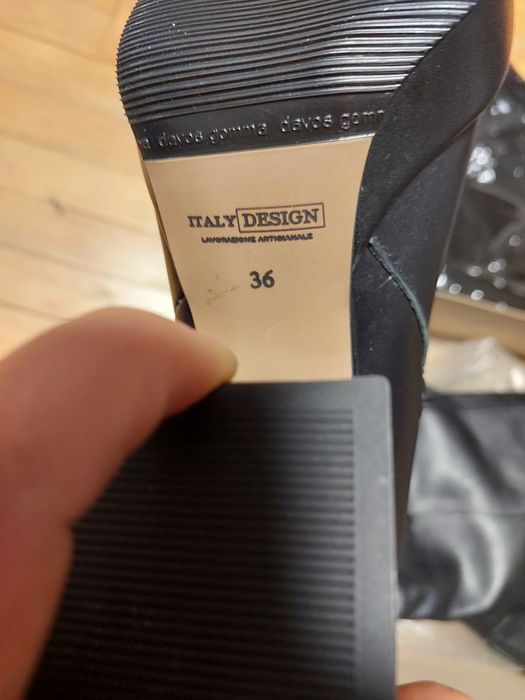 Ботфорти, натуральна шкіра, 36р, на байці