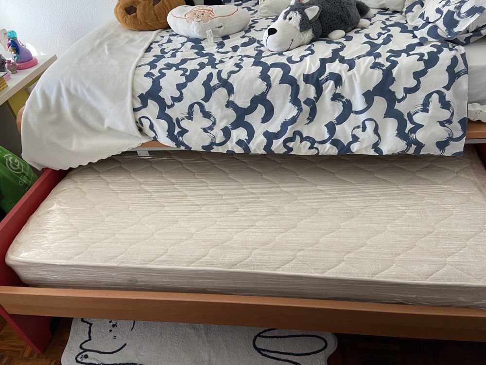 Cama individual dupla + 2 gavetas