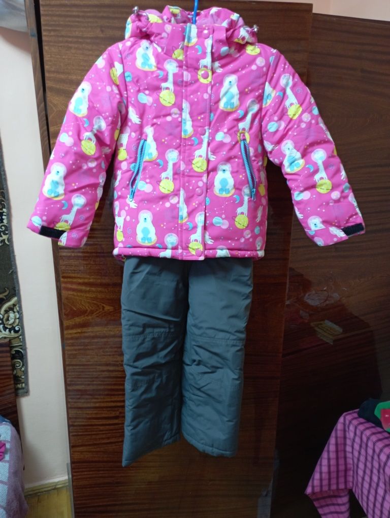 Зимний костюм, комбинезон куртка для девочки