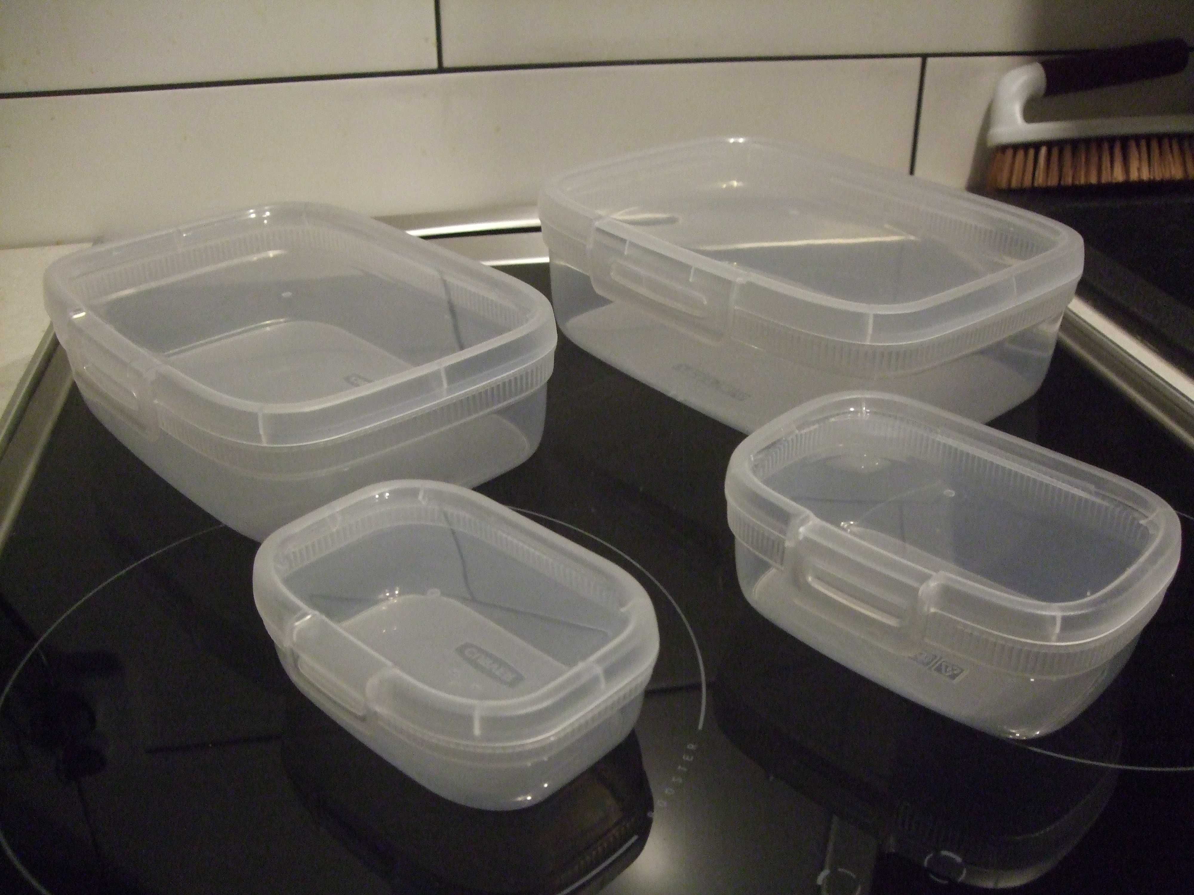 CURVER Zestaw Pojemników SNAPBOX 0,25l+0,4l+1,3l+1,8l Transparentne