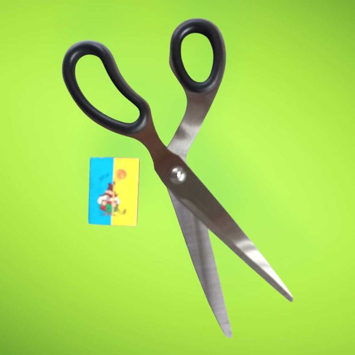 Ножиці для кравця метал+пластик чорносірі 26 см