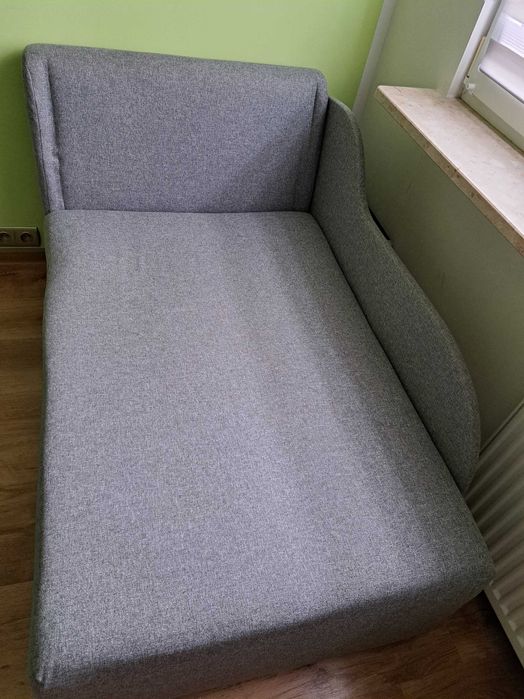 Fotel rozkładany szary