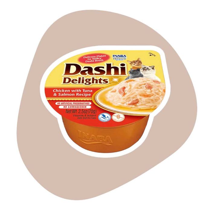 Inaba Dashi Delights Bulion o smaku kura tuńczykiem i łososiem 6x70g