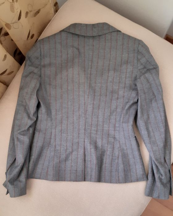 Blazer de mulher cinza com listas bordeaux 36 LANIDOR