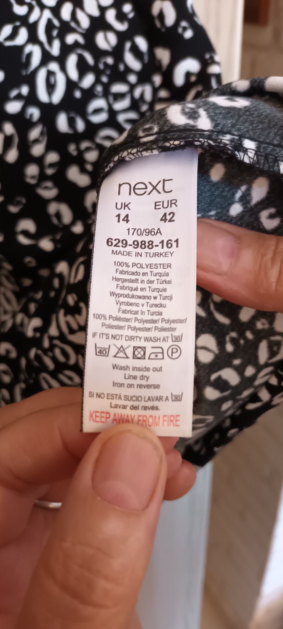 Sukienka elegancka czarno biała 42 NEXT