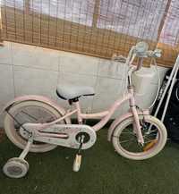 Rowerek rower 16 cali flower bike kwiaty koszyk