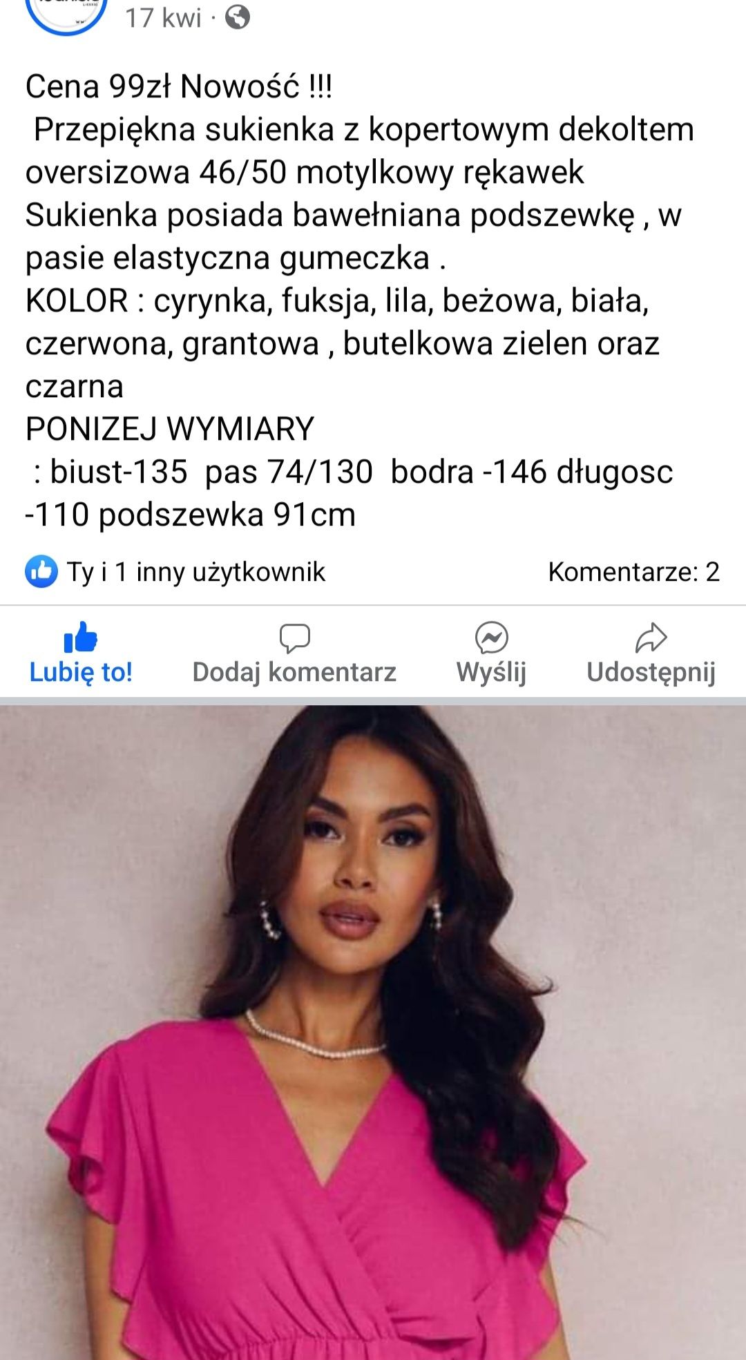 Sukienka Zwiewna Plus Size Lila