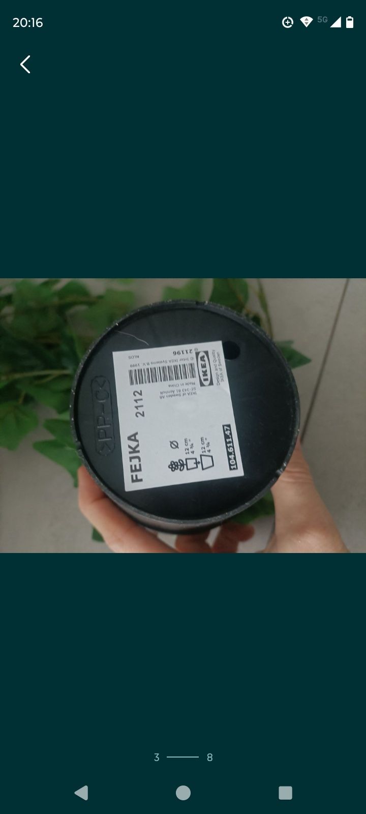 Bluszcz roślina doniczkowa, fejka Ikea 3 szt