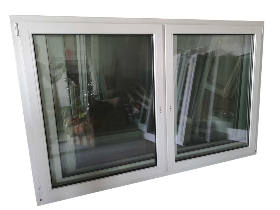 Niemieckie, używane okno PCV 245 x 140 cm Skład Okien Nowych/Używanych