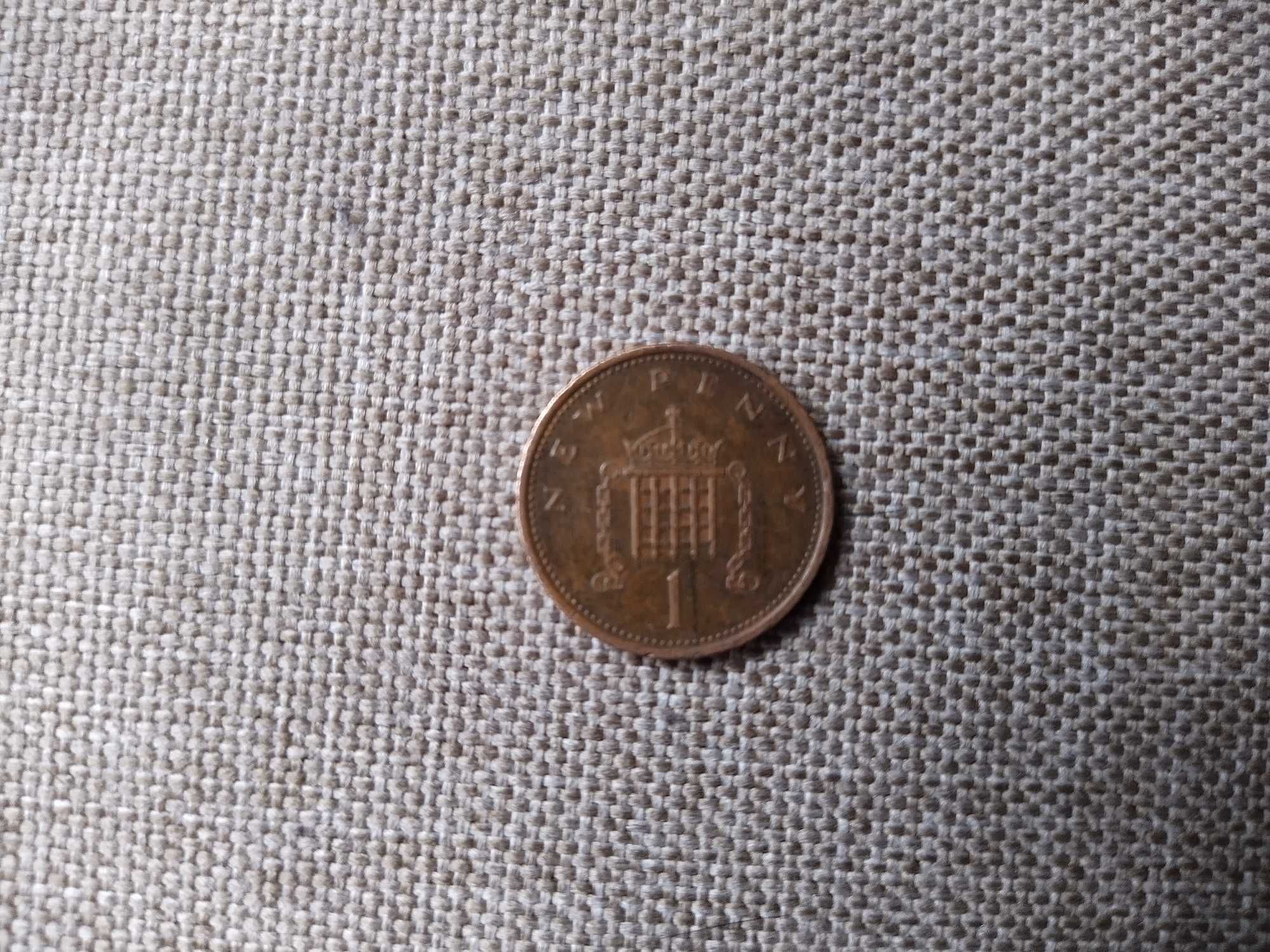Moneta kolekcjonerska 1 New Penny 1975r. Destrukt menniczy.